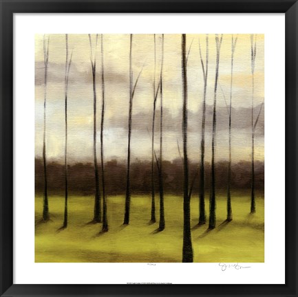 Framed Sunlit Treeline I Print