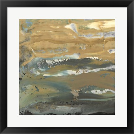 Framed Green Water&#39;s Edge III Print