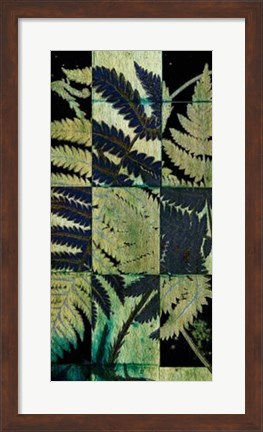 Framed Midnight Ferns I Print