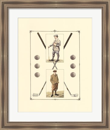 Framed Golfers: John Henry &amp; R. Maxwell Print