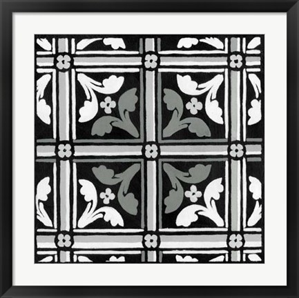 Framed Non-embellish Renaissance Tile IV Print