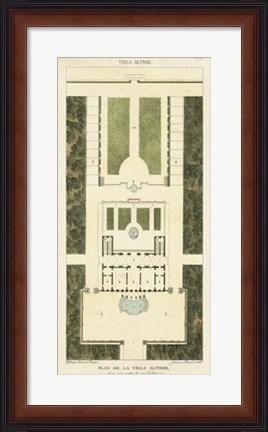 Framed Plan de la Villa Altieri Print