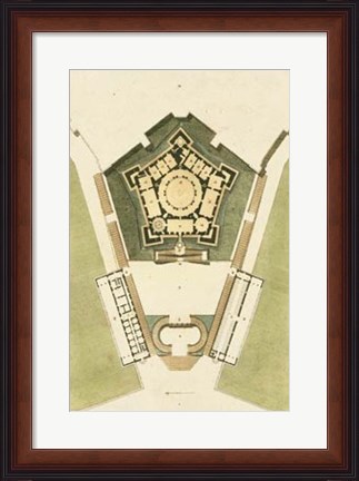 Framed Plan du Rez De Chaussee du Palais Print