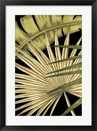 Framed Rustic Tropical Leaves I Print