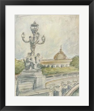 Framed View of Paris IV Print