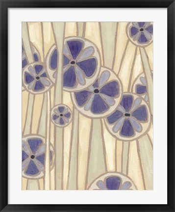 Framed Lavender Reeds I Print