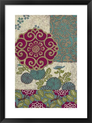 Framed Batik Ornament II Print