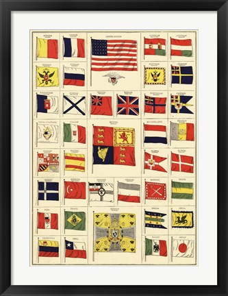 Framed Flags of All Nations II Print