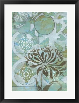 Framed Delicate Collage I Print