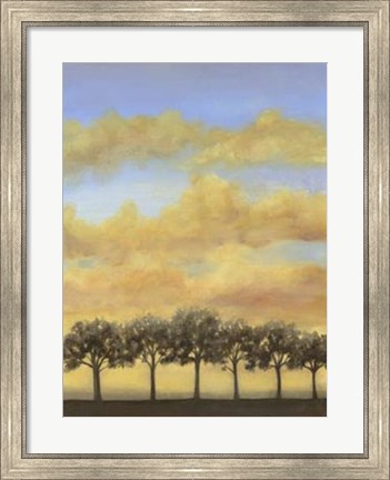 Framed Treeline Sunset I Print