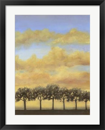 Framed Treeline Sunset I Print