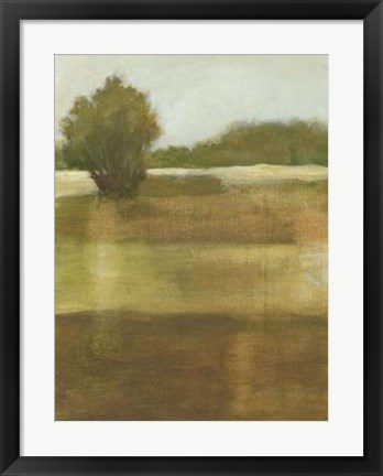 Framed Tranquil Meadow I Print