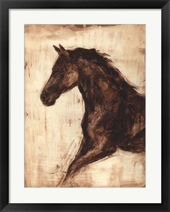 Framed Weathered Equestrian I Print