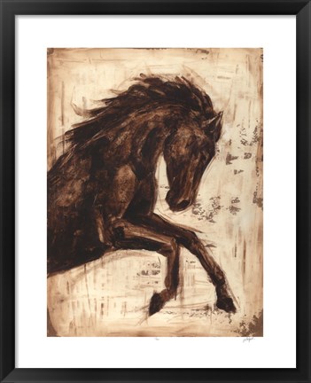 Framed Weathered Equestrian II Print