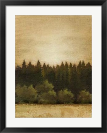 Framed Treeline Sunset I Print