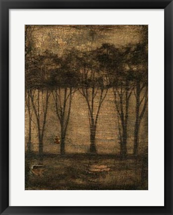 Framed Bronzed Treeline II Print