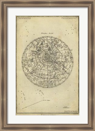 Framed Antique Astronomy Chart I Print