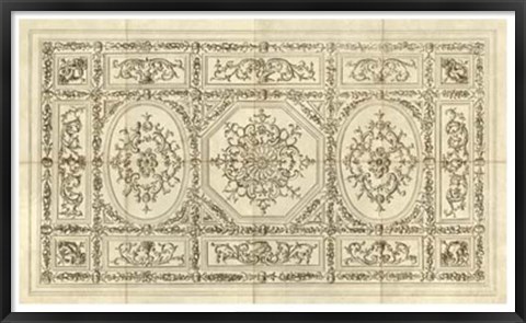 Framed Ornamental Ceiling Design Print