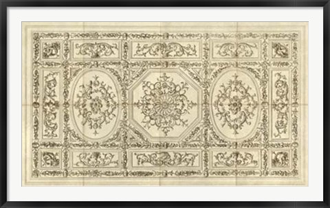 Framed Ornamental Ceiling Design Print