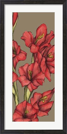 Framed Graphic Flower Panel II Print