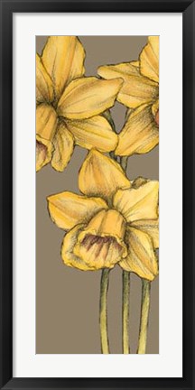 Framed Graphic Flower Panel IV Print