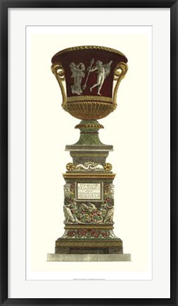 Framed Vase on Pedestal II Print