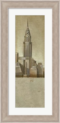 Framed Shimmering City II Print