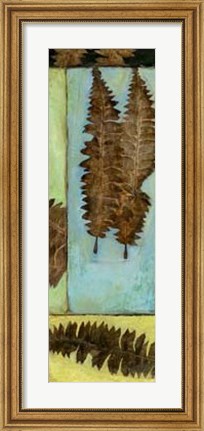 Framed Fossilized Ferns I Print