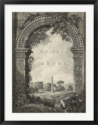 Framed Ruines de Rome Print