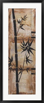 Framed Patinaed Bamboo I Print