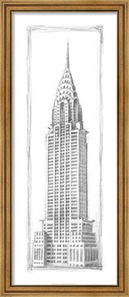 Framed Chrysler Sketch Print