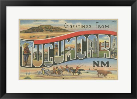 Framed Greetings from Tucumcari Print