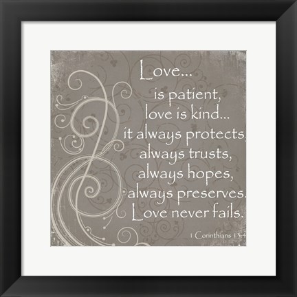 Framed Love Quote Print