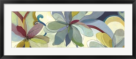 Framed Silk Flowers I Print