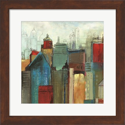 Framed Sunlight City I Print