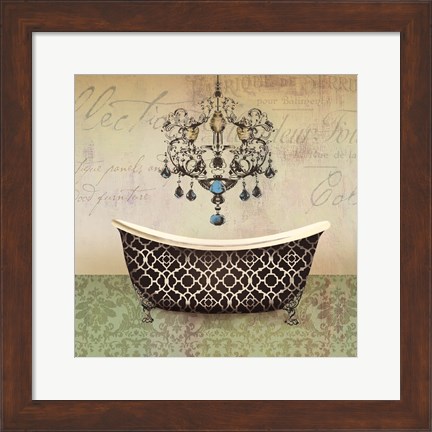 Framed French Vintage Bath I Print