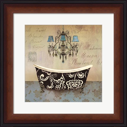 Framed French Vintage Bath II - Mini Print