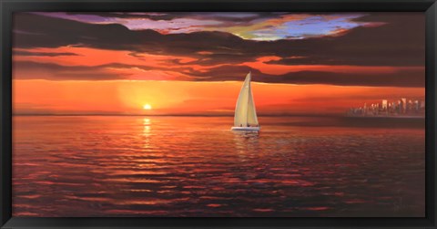 Framed Rosso tramonto Print