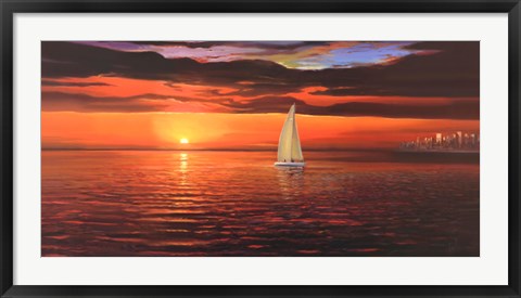 Framed Rosso tramonto Print