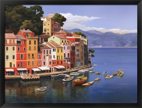 Framed Portofino, Italian Riviera Print