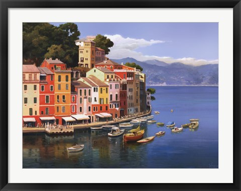 Framed Portofino, Italian Riviera Print