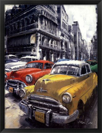 Framed Havana Vintage Classic Cars I Print