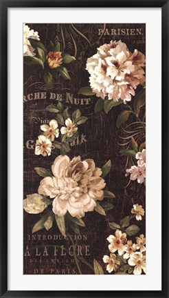 Framed Fleurs Antique I Print