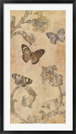 Framed Papillion Decoratif II Print