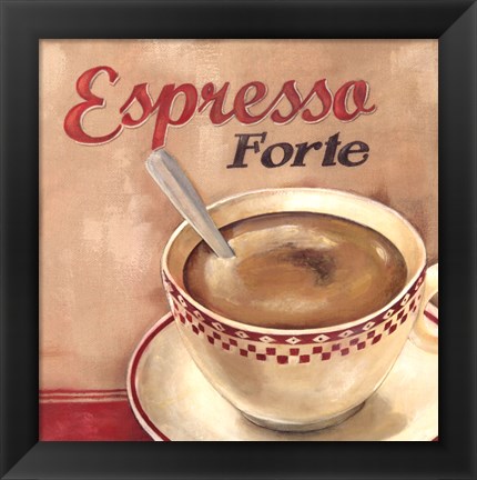 Framed Espresso forte Print