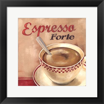 Framed Espresso forte Print