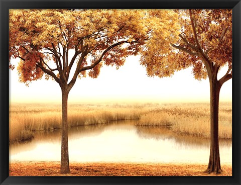 Framed Golden Morning II Print