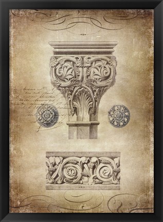 Framed Ornamental I Print