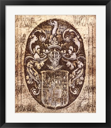 Framed Coat of Arms I Print