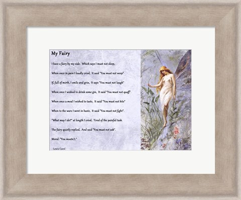 Framed My Fairy by Lewis Carroll - horizontal Print